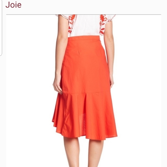 Brand new size 0 red Joie asymmetric ruffle skirt - Picture 4 of 5